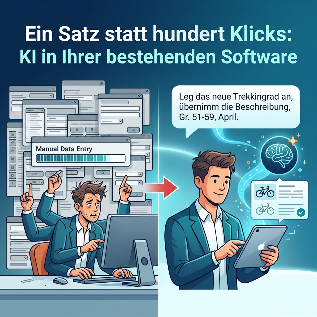 Ein Satz statt hundert Klicks: KI in Ihrer bestehenden Software